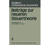 Beiträge Zur Neueren Steuertheorie