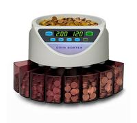 BEITZ BS-9001 Compteuse automatique de pièces et trieur de pièces pour euros, compteuse et trie les pièces par valeur, avec 8 compartiments à pièces
