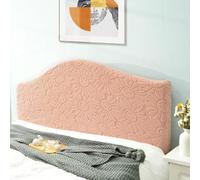 BEIWOSHA Stretch Headboards Single/King/Double Bed Headboard Protector | All-inclusive Curved Universal Bed Board Slip Cover Wood Leather Dust Cover(Pinkb,190cm-200cm)