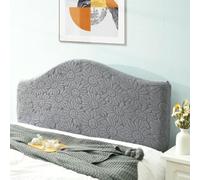 BEIWOSHA Stretch Headboards Single/King/Double Bed Headboard Protector | All-inclusive Curved Universal Bed Board Slip Cover Wood Leather Dust Cover(Darkgrayb,100cm-120cm)