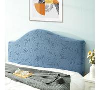 BEIWOSHA Stretch Headboards Single/King/Double Bed Headboard Protector | All-inclusive Curved Universal Bed Board Slip Cover Wood Leather Dust Cover(Blueb,190cm-200cm)