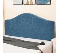 BEIWOSHA Stretch Headboards Single/King/Double Bed Headboard Protector | All-inclusive Curved Universal Bed Board Slip Cover Wood Leather Dust Cover(Bluea,210cm-220cm)