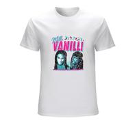 BEIYANUO Milli Vanilli Retro 90S Style Graphic White Shirt Short-Sleeve Unisex T-Shirt M