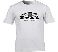BEIYANUO STAX Records Retro Label Men's T Shirt White M