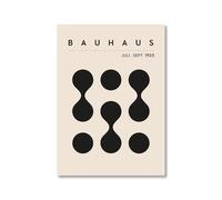 BeiYiHo Affiche Bauhaus Noir Beige 40x50cm Tableau Geometrique Moderne Poster Abstrait Noir et Blanc Tableau Toile Decoration Murale Art Abstrait Salon Chambre Affiche sans Cadre