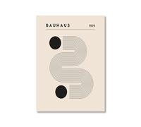 BeiYiHo Affiche Bauhaus Noir Beige Tableau Geometrique Moderne 30x40cm Poster Abstrait Noir et Blanc Tableau Toile Decoration Murale Art Abstrait Salon Chambre Affiche