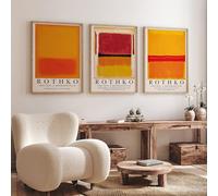 BeiYiHo Tableau Art Abstrait Impression sur Toile Affiche Matisse Rothko Bauhaus Orange Flower Market Poster Decoration Murale Salon Chambre SANS CADRE