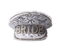 Bejeweled Chapeau de capitaine en cristal pour enterrement de vie de jeune fille Sergent Polyvalent pour Club Stage Ébloui