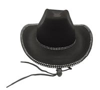 Bejeweled Chapeau de cowboy pour enterrement de vie de jeune fille Disco Cowboy Disco Casquette pour acteur Actrice Boîte de nuit Bejeweled