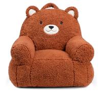 BEJOY Canapé Confortable pour Enfant, Fauteuil Rembourré en Mousse, Canapé Simple Et Douillet en Sherpa pour Garçons Et Filles, Ours