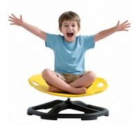 BEJOY Chaise pivotante pour enfants avec poignée pour autisme - Jaune | Chaise pivotante sensorielle pour autisme, jouet pour enfant pour entraînement de coordination intérieur et extérieur