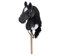 BEJOY Cheval de bataille - Jouet en peluche pour enfants - Avec licol et mors - Gris