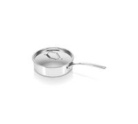 Bekaline 13415254 Tri Lux Sauteuse + couvercle en acier inoxydable Triply intérieur céramique 24 cm, Argenté