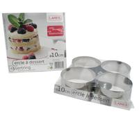 Lares - 4 Cercles À Dessert Diam.10cm + Poussoir 6074