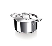 Beka Chef - Faitout Inox 18/10 - 26 cm - Tous Feux Compatible Induction - Marmite Avec Couvercle en Acier Inoxydable