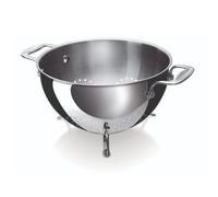 BEKA Passoire Chef Inox 18/10 22 cm – 3 pieds antidérapants, poignées rivetées, lave-vaisselle