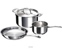 Beka Chef set de 3 ustensiles de cuisine en acier inoxydable - casserole, marmite et poêle
