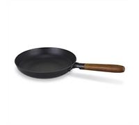 BEKA Poêle Mandala 24 cm – Acier émaillé – Poignée acacia – Noir