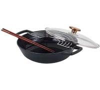 BEKA CLASSIC Wok fonte Nori 30cm 2 anses grille, baguettes et couvercle