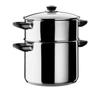 Beka 12030244 Polo Couscoussier + couvercle verre en acier inoxydable 24 cm, Gris