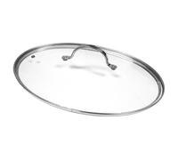 BEKA Couvercle en verre pour gril/poêle à poisson verre + inox Ø37,5x25cm, transparent/argenté