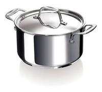 Bekaline 12061184 Chef Faitout + Couvercle en acier inoxydable 18 cm, Métallique