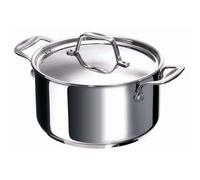 Bekaline 12061264 Chef Faitout + Couvercle en acier inoxydable 26 cm, Silver
