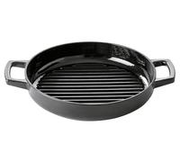 Beka Nori Grillette 28 cm - Grill en fonte émaillée compatible avec tous feux et barbecue - Grillette avec stries profondes - Poêle grille avec 2 poignées