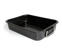 BEKA Plat à four Kitchen Roc 14721324 en acier émaillé – Noir moucheté 32 cm
