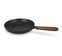 BEKA CLASSIC 15227284 Poêle à Frire en Acier Émaillé, Manche en Acacia, 28cm Diamètre, Black