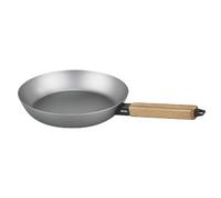 BEKA Poêle Nomad acier + bois d'acacia Ø28cm, gris argenté/naturel