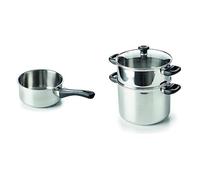 Beka Polo Casserole et Couscoussier- Inox 18/10 - Tous Feux Dont Induction | Caserolle Ø 14 et Couscoussier Ø 24 cm - fond 3 couches - poignée résistante chaleur - lave-vaisselle - garantie 10 ans