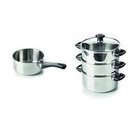 Beka Polo Casserole et Panier Vapeur- Inox 18/10 - Tous Feux Dont Induction | Caserolle Ø14 et Panier 20cm - Inox 18/10 - fond 3 couches - poignée résistante chaleur - lave-vaisselle - garantie 10 ans