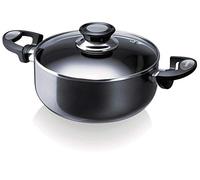 BEKA Faitout 13071244 Pro Induc – aluminium, intérieur revêtu, couvercle verre, Anthracite 24 cm