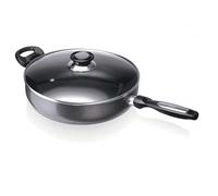 Beka Pro Induc Sauteuse PTFE 28 cm avec Poignée et Couvercle Verre - Aluminium - Compatible Tous Feux dont Induction - Garantie 3 ans
