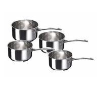 Batterie de 4 casseroles en inox Chef - 14- 20 cm (sans couvercles)