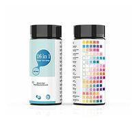Bekasa 16-en-1 Bandelettes de Test d'Eau,Kits de test d'eau pour l'eau potable,Analyse pH, Nitrites, Chlore, Dureté, Mercure & Plomb pour aquarium, piscine, spa, puits, eau du robinet