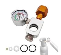 Bekasa Adaptateur rapide CO2 compatible avec SodaStream, adaptateur CO2 Quick Connect avec manomètre 3500 psi, adaptateur de transfert de bouteilles de CO2 W21.8 compatible avec SodaStream