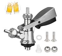 Bekasa Coupleur de Fût de Bière, Keg Coupler G5/8 D Type Tireuse a Bière Professionnelle avec Soupape de Surpression de Sécurité, Bière Pression pour fût Système pour la Maison Bars Hôtels Restaurants