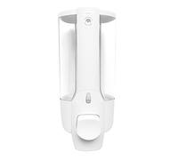 Bekasa Dispensateur Savon Mural 350 ML Dispens, Distributeur de Gel Douche,Porte Savon Liquide pour Salle de Bain,Distributeur de Savon Manuel pour shampooing, Gel Douche, après-shampoing (Blanc)