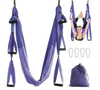 Bekasa Hamac de Yoga Aérien, Anti-Gravité Sangle de Yoga Aérien avec poignées détachables Bande d'exercice pour yoga Bande Extensible pour Jambes, Ballet, Pilates, Gymnastique