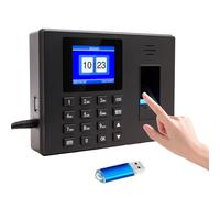 Bekasa Machine de Présence des Employés, Pointeuse Horaire Personnel avec écran LCD, Pointeuse horaire avec Balayage des Doigts,Génération Automatique de rapports, pas de réseau, 0 frais mensuels