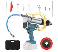 Bekasa Pistolet à Graisse sans Fil Compatible avec Makita Batterie, 12000PSI portatif Pompe à Graisse électrique 140g/min Haute Pression avec 30cm Tuyau pour véhicules, Machines
