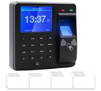 Bekasa Pointeuse Horaire Personnel, Badgeuse d'entreprise avec Empreintes, 10 RFID et Codes PIN Badgeuse Pointeuse Entreprise 1000 Empreintes Digitales Machine de Présence pour le Bureau