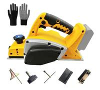 Bekasa Rabot Sans Fil compatible avec Dewalt 20 V Batterie, 16500RPM Raboteuse Électrique, largeur 82 mm, profondeur réglable 0-2 mm, rabot manuel pour menuiserie et bricolage (sans batterie)