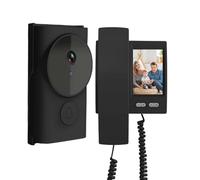 Bekasa Sonnette sans Fil avec Camera,1080P Interphone Video sans Fil avec écran IPS De 3.5, IP44 Pas de WiFi Requis,Visiophone Connecté,Vision Nocturne Infrarouge, 35° Sonnette -Boir Sonnette Video