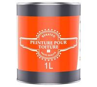 BEKATEQ BE-510 Peinture pour toiture 1L Rouge tomate I Revêtement de toiture satinée pour toitures en tuiles, ardoise, ciment, tôle, béton, bois I Hydrofuge, résistant aux UV et aux intempéries