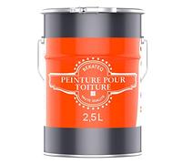 BEKATEQ BE-510 Peinture pour toiture 2,5L Rouge rustique I Revêtement de toiture satinée pour toitures en tuiles, ardoise, ciment, tôle, béton, bois I Hydrofuge, résistant aux UV et aux intempéries