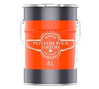 BEKATEQ BE-510 Peinture pour toiture 5L Rouge tomate I Revêtement de toiture satinée pour toitures en tuiles, ardoise, ciment, tôle, béton, bois I Hydrofuge, résistant aux UV et aux intempéries