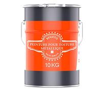 BEKATEQ LS-580 Peinture pour toitures métalliques 3 en 1, satinée 10L RAL7035 Gris clair I Peinture métal pour toitures en tôle, peinture de protection des métaux pour intérieur & extérieur